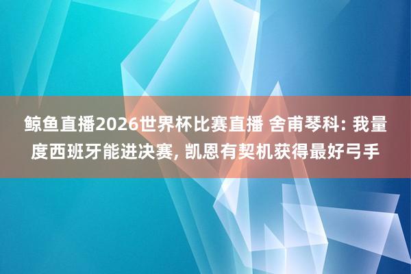 鲸鱼直播2026世界杯比赛直播 舍甫琴科: 我量度西班牙能进决赛, 凯恩有契机获得最好弓手