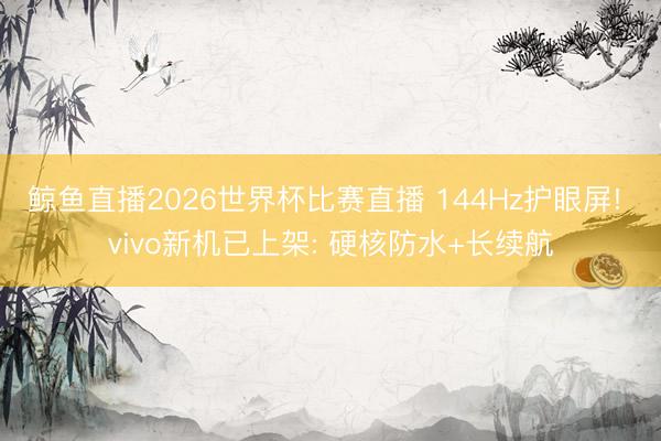 鲸鱼直播2026世界杯比赛直播 144Hz护眼屏! vivo新机已上架: 硬核防水+长续航