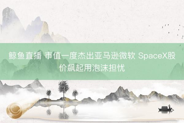 鲸鱼直播 市值一度杰出亚马逊微软 SpaceX股价飙起用泡沫担忧